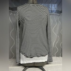 Bundle of 2 Black and White Striped Women's Tops